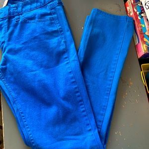 Arizona juniors 11 super skinny bright blue jeans